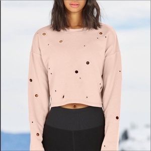 Alo Yoga Cadence Grommet Cropped sweatshirt